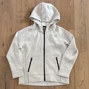 DSG | Girls Sports Fleece Gray Zip-Up Hoodie, L (14)